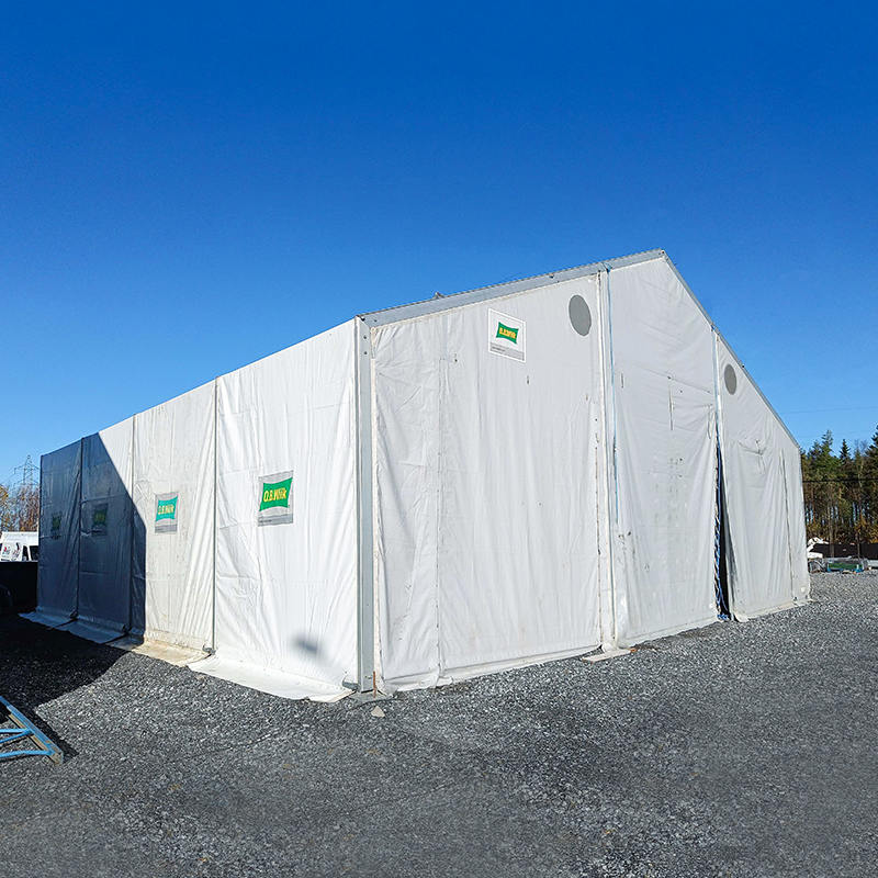 難燃・UV耐性 IFRC・ICRC・WFP・IOM準拠 10×24m 大型物資保管テント（MSU）