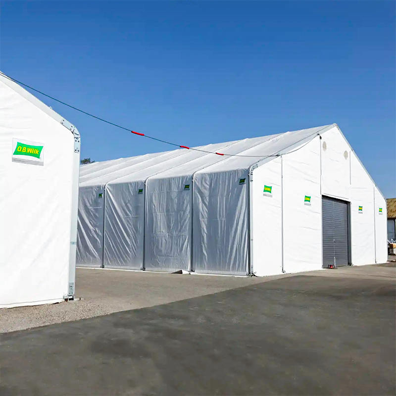 難燃・UV耐性 IFRC・ICRC・WFP・IOM準拠 10×24m 大型物資保管テント（MSU）