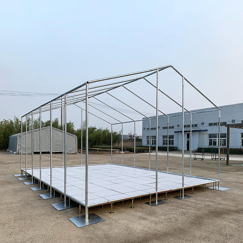 5×7m タイプA 膜材カバー付き鋼製フレーム構造 救援テント