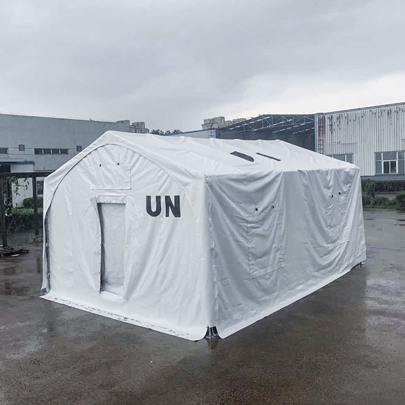 5×7m タイプA 膜材カバー付き鋼製フレーム構造 救援テント
