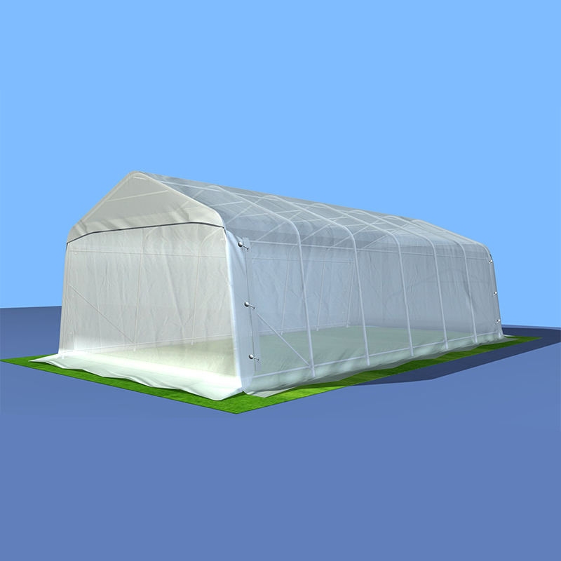 3.66×7.32m（12×24フィート） グレーPVC製 屋外用カーキャノピー収納テント