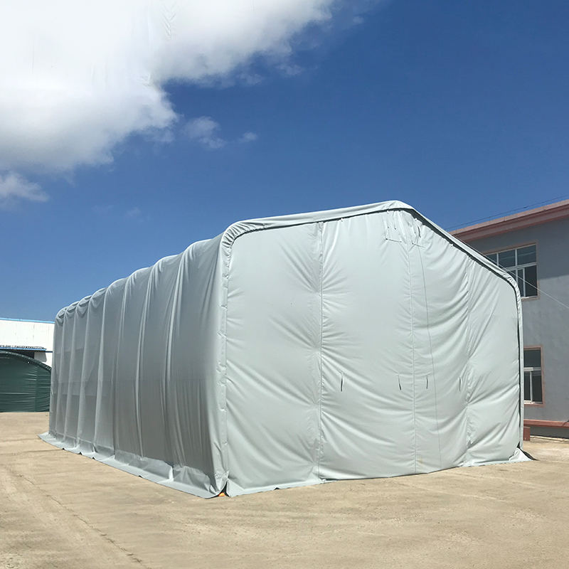 8×12m 軒高4m UVカット 倉庫用サンシェルター
