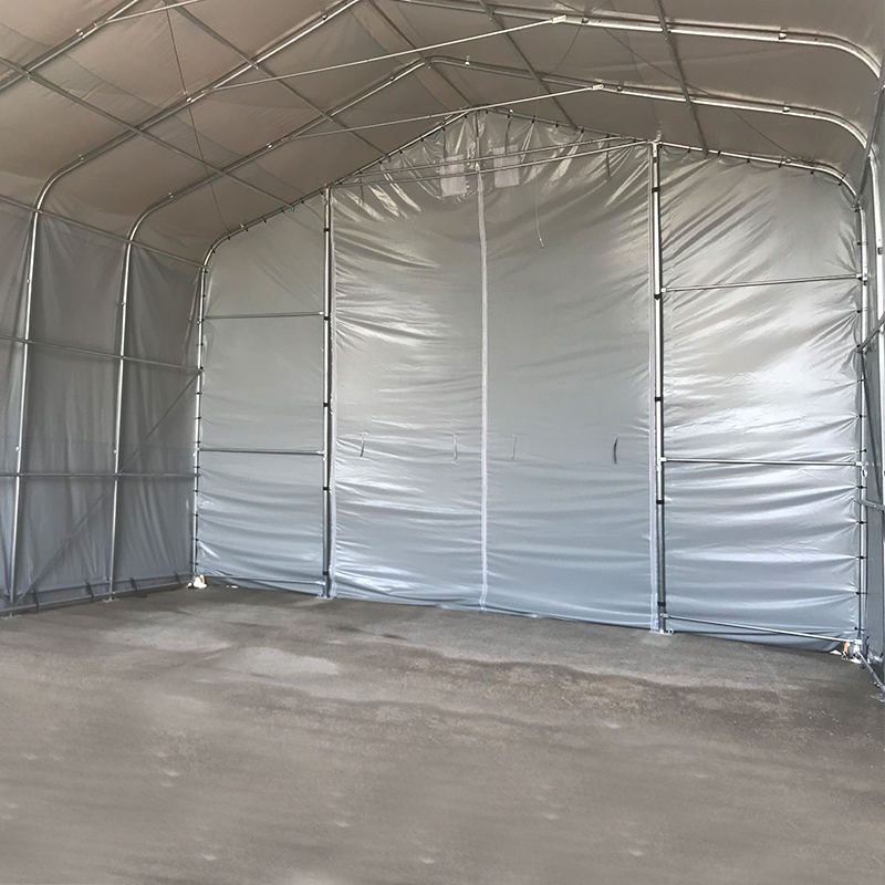 8×12m 軒高4m UVカット 倉庫用サンシェルター