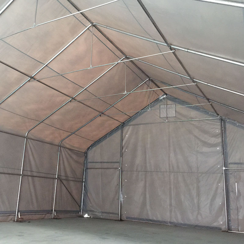 8×12m（軒高3m） グリーンカラーPVC製 工業用大型倉庫テント