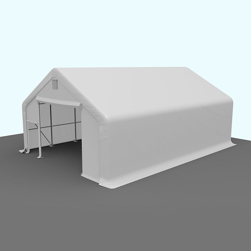 8×12m（軒高3m） グリーンカラーPVC製 工業用大型倉庫テント