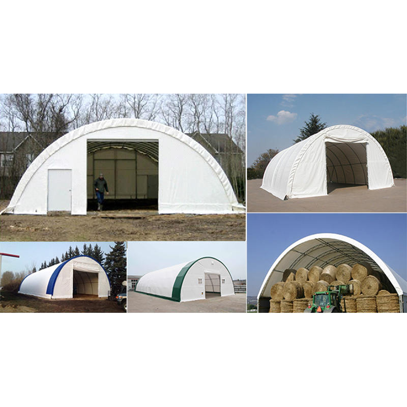 9×12m 軒高4.5m 丸屋根タイプ アーチ型倉庫テントホール
