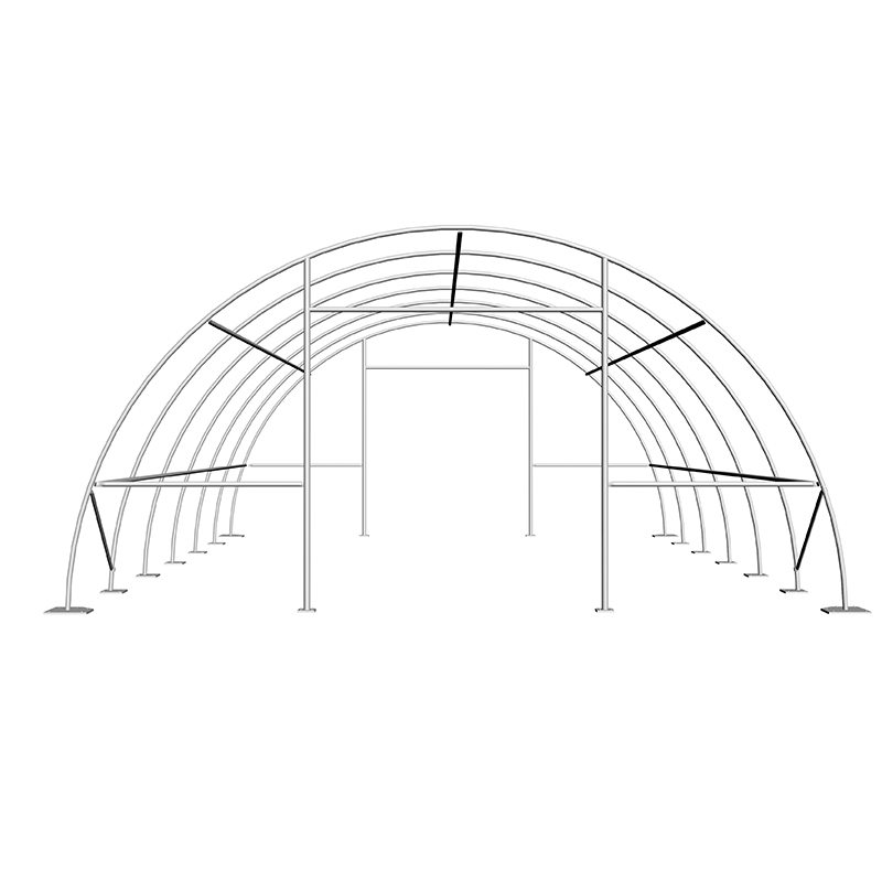 9×12m 軒高4.5m 丸屋根タイプ アーチ型倉庫テントホール
