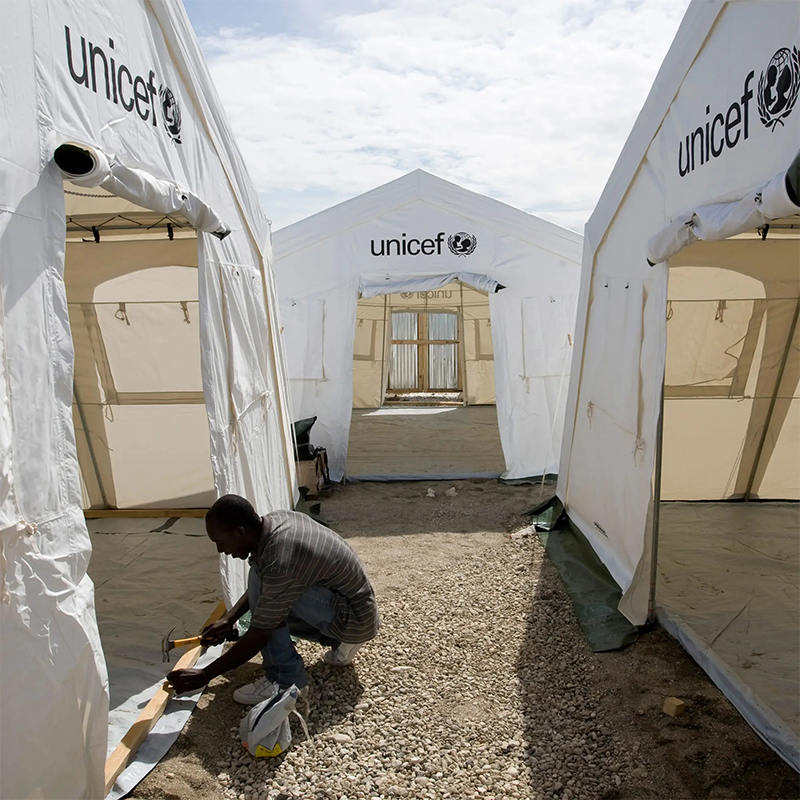 UNICEF準拠 42㎡ 難燃仕様多目的ハギーテント