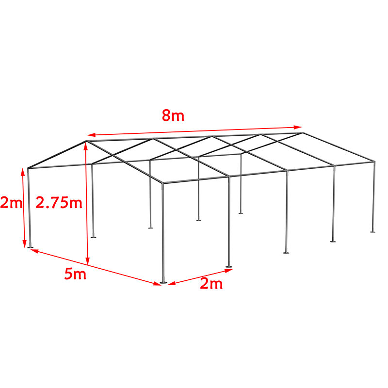 屋外用 5×8m PE製 エコノミーパーティーテント