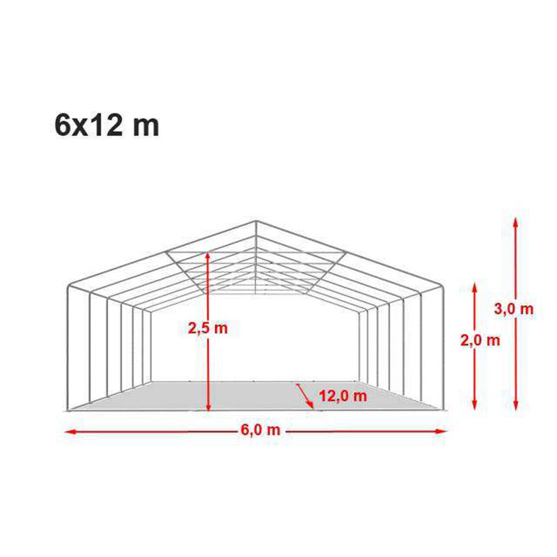 6×12m 高級 PVC製 屋外イベントテント
