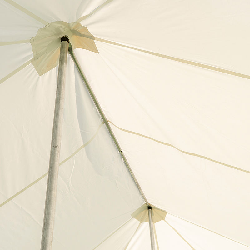 6×6m PVC製 ホワイトキャノピー ポールテント（20×20フィート）