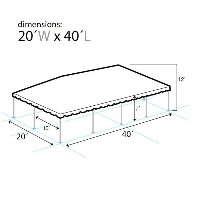 6×12m 単管アルミフレーム PVC製パーティーテント