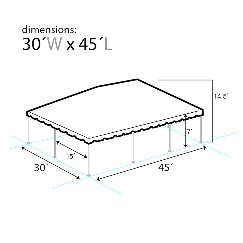 9×13.5m ダブルチューブ構造 アルミフレーム セクション式PVCパーティーマルキー