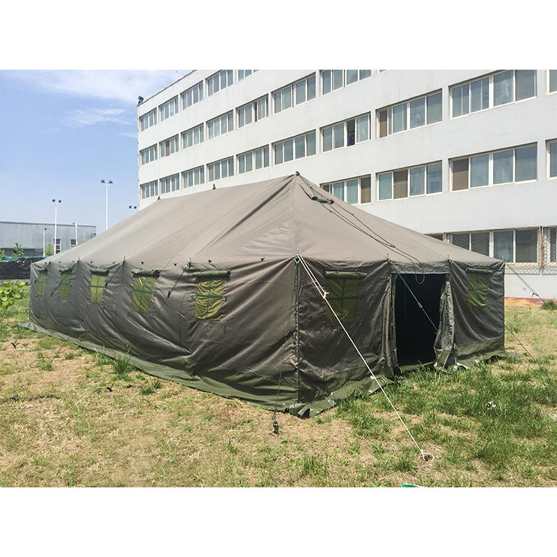 4.8×10.0m キャンバス製 軍用ポールテント