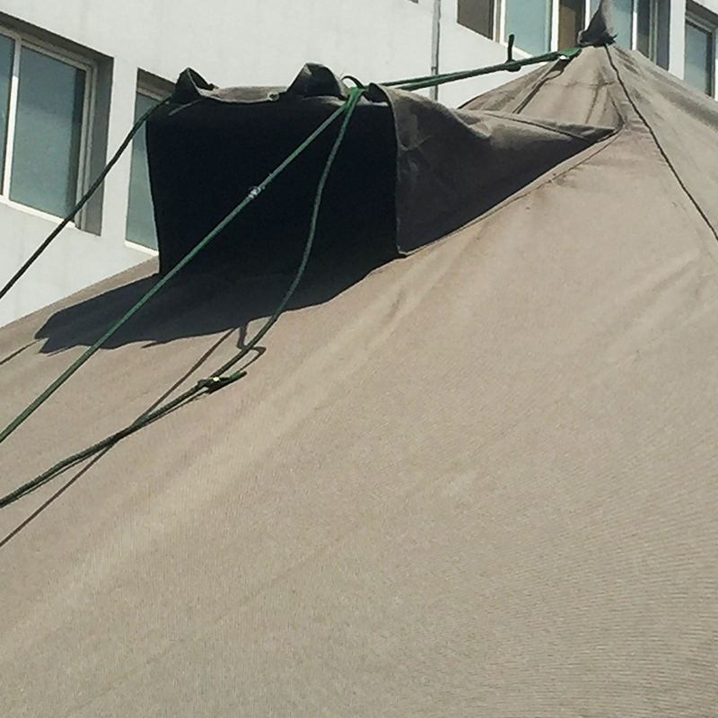 4.8×10.0m キャンバス製 軍用ポールテント