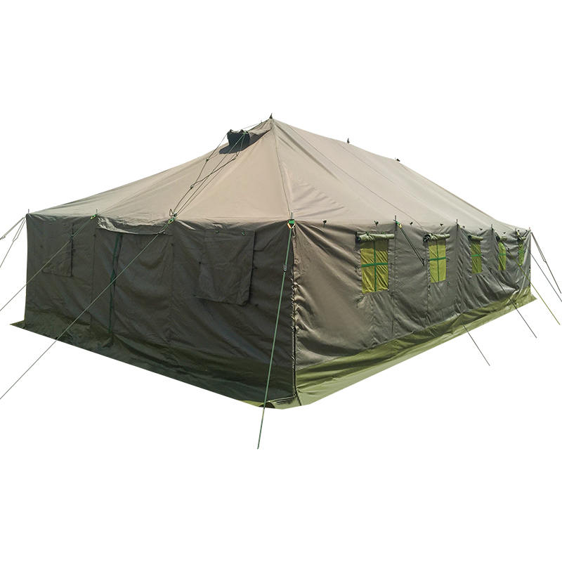 4.8×10.0m キャンバス製 軍用ポールテント