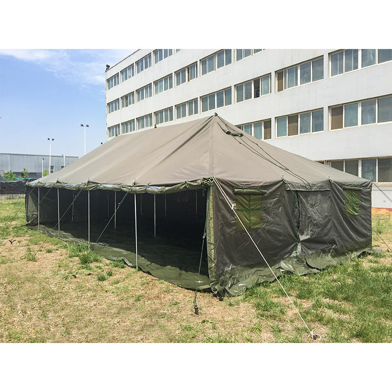 4.8×10.0m キャンバス製 軍用ポールテント