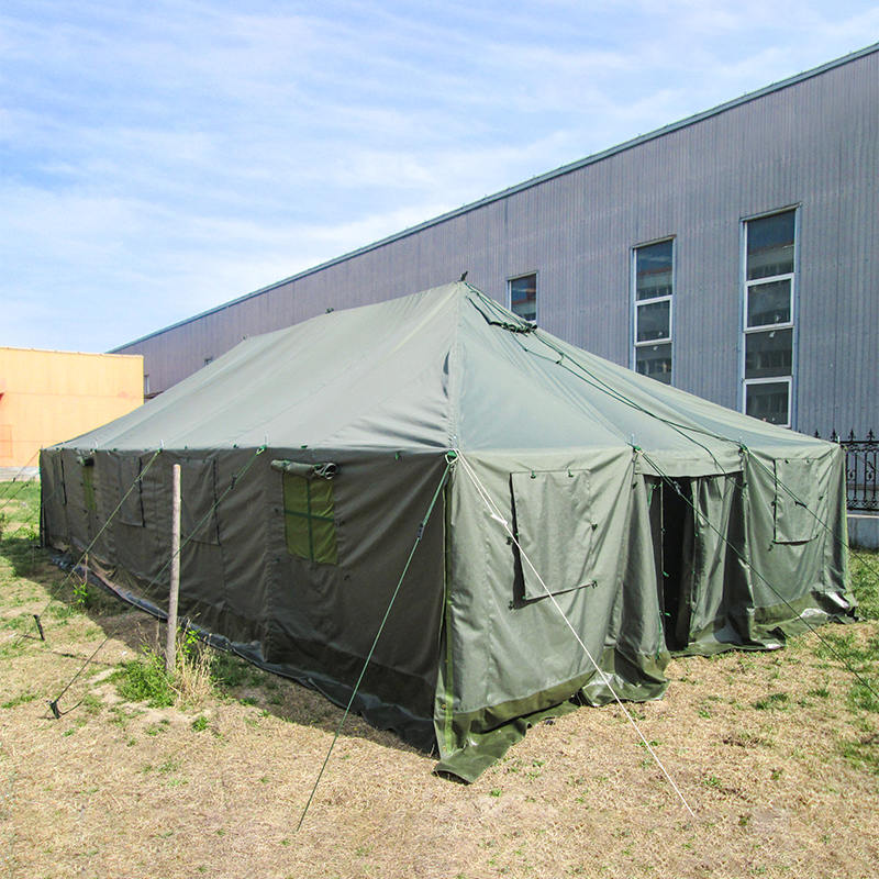 4.8×10.0m キャンバス製 軍用ポールテント