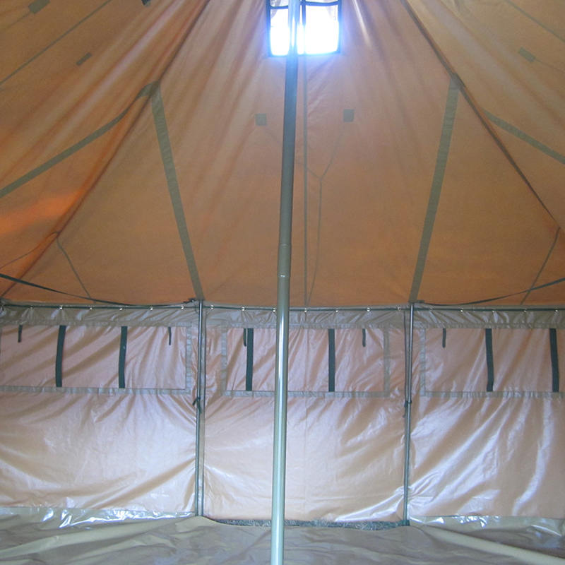 5×5m 8～12人用 キャンバス製軍用テント／災害救援用
