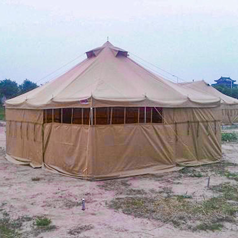 5×5m 8～12人用 キャンバス製軍用テント／災害救援用