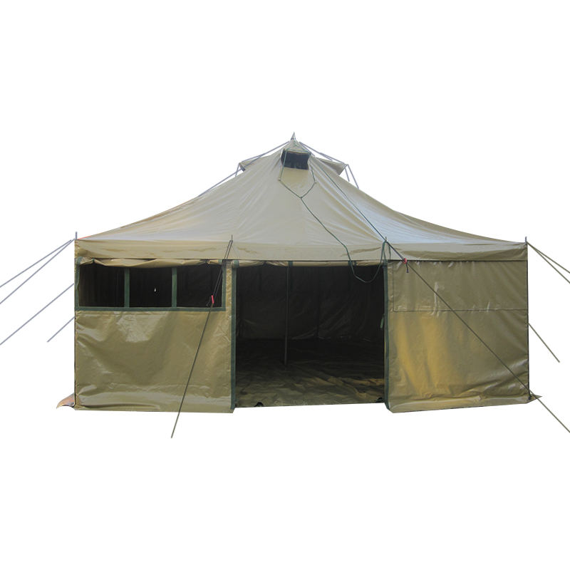 5×5m 8～12人用 キャンバス製軍用テント／災害救援用