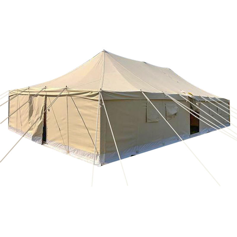 5×10m 万能型 キャンバス軍用テント 切妻屋根構造