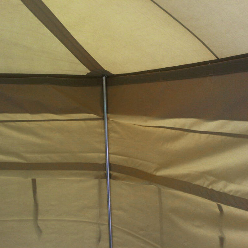 5×10m 万能型 キャンバス軍用テント 切妻屋根構造